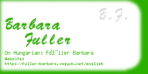 barbara fuller business card